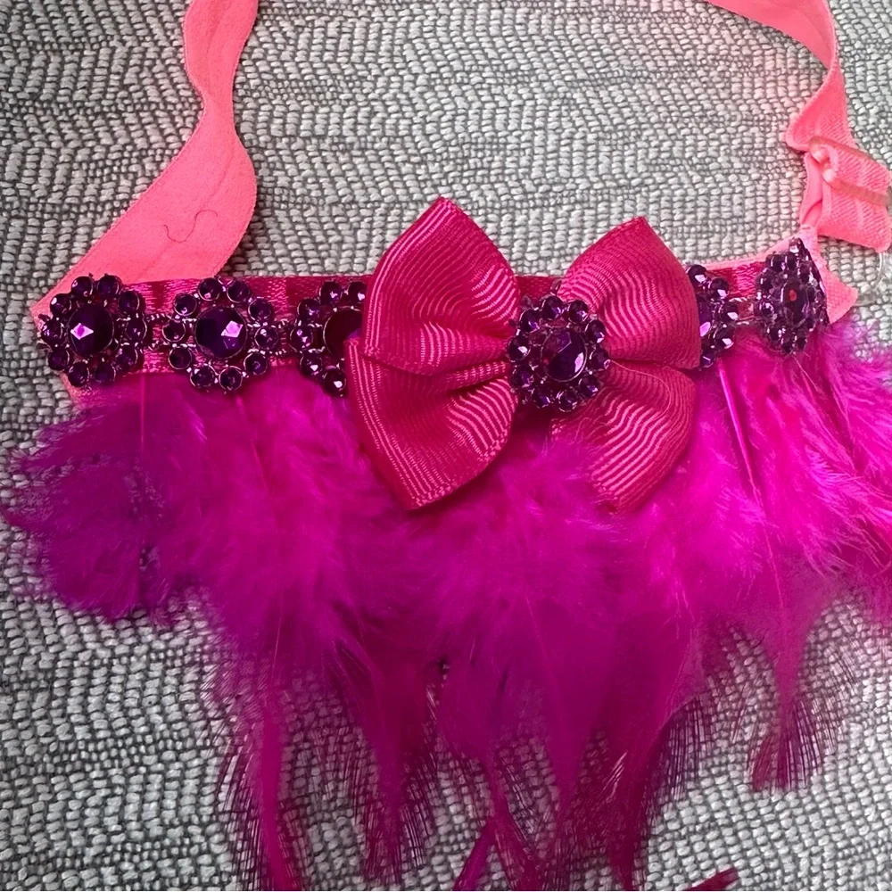 4 Pet Decorative Adjustable Ribbon Strap Collars and Decorative Flower